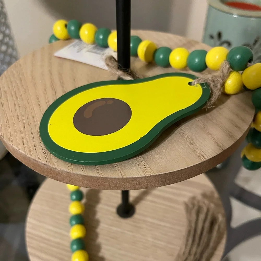 Avocado wood garland